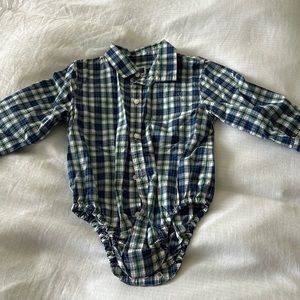 Janie and Jack button down shirt/bodysuit 18-24M